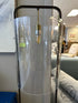 Antiqued Metal Floor Lamp With Clear Glass Round Shade Gold Base 12x61’’ Floor Lamp