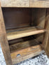 Burnished Brown Small Cabinet W/Inlayed Mango Wood Drawer Door Storage