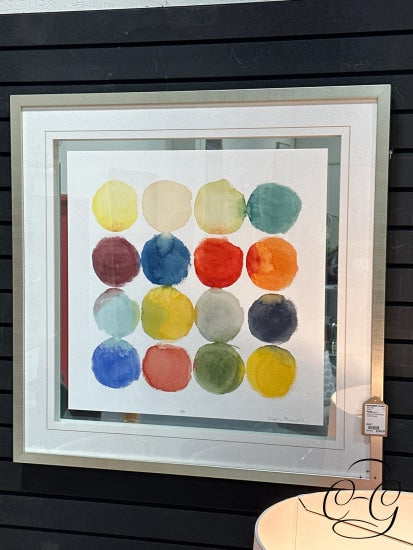 Mercana Transference I Colourful Circles Picture In Gold Frame