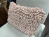 Peach Rectangular Toss Pillow With Nubby Texture/Embellishments