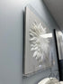 Square White Feather Flower In Plexi Glass Box Picture