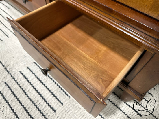 2 Sliding Door Cabinet W/3 Bottom Drawers Glass Insert Shelves Lighted 53x18x65’’ Cabinet