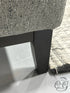 2 Tone Grey Tweed Ottoman With Dark Brown Base/Legs 36x26x18’’ Ottoman
