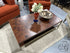 2 Tiered Honeycomb Design Top Coffee Table Bottom Display Shelf 51x28x16’’ Coffee