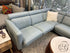 4 Piece Light Bllue Venetian Leather Sectional 128x99x32’’ Leather Sectional