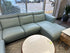 4 Piece Light Bllue Venetian Leather Sectional 128x99x32’’ Leather Sectional