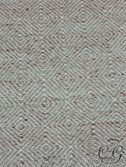 5X8’ Ash Rose Diamond Pattern Wool Blend Area Carpet Rug