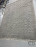 8 x 10’ Tan Area Carpet With Fringe & Navy Flowers Rug