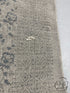 8 x 10’ Tan Area Carpet With Fringe & Navy Flowers Rug