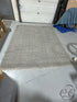 8 x 10’ Tan Area Carpet With Fringe & Navy Flowers Rug
