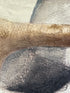 Abstract Brown Cream Grey Canvas In Silver Frame Artwork