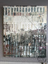 Abstract Downtown Canvas Picture (Greys Greens Purple Cream) Artwork