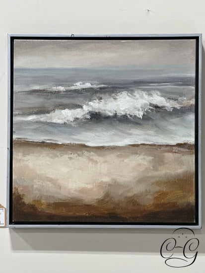 Abstract Landscape Sand/Wave Ocean Embellished I Artwork