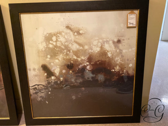Abstract Picture With Black Frame& Gold Trim