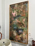 Artist Helen Zenith ’Illumination I’ Rectangular Pink Green Blue Abstract Art 50x25’’ Picture