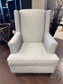 Birchwood Light Grey Wingback High Back Chair W/Espresso Legs