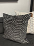 Black Grey White Toss Pillow With Back