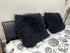 Black Leather King Platform Bed W/Adj. Headrests Chrome Finish Legs