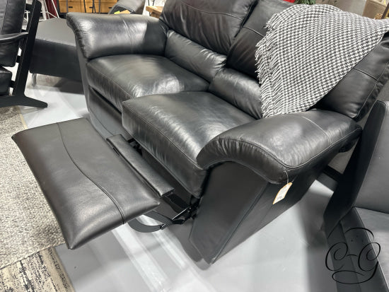 Black Leather Seating/Leather Match Manual Dual Reclining Loveseat 67x32x38’’ Reclining Loveseat