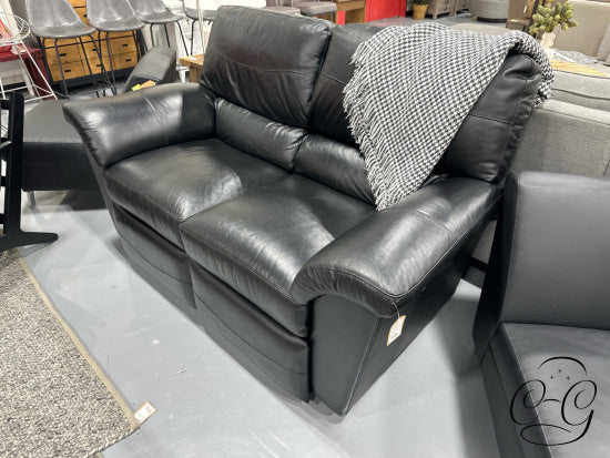 Black Leather Seating/Leather Match Manual Dual Reclining Loveseat 67x32x38’’ Reclining Loveseat