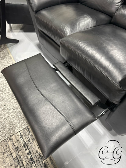 Black Leather Seating/Leather Match Manual Dual Reclining Loveseat 67x32x38’’ Reclining Loveseat