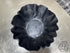 Black Metal Ruffled Edge Bowl Decor Home