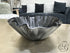 Black Metal Ruffled Edge Bowl Decor Home