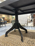 Black Metal Top Dining Table With Wrought Iron Double Pedestal Base *Heavy* Only