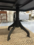 Black Metal Top Dining Table With Wrought Iron Double Pedestal Base *Heavy* Only
