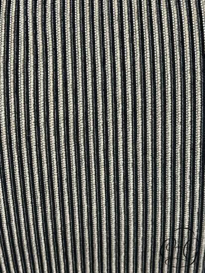 Black & Tan Striped Fabric 2 Seat Skirted Loveseat 65x36x28’’ Love