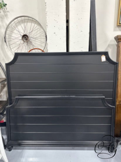 Black Wood Double Bed Double/Full