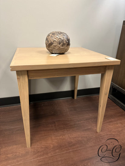 Blonde Finish Wood End Table