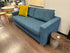 Blue Fabric Queen Sleeper Sofa Bed With Memory Foam Mattress