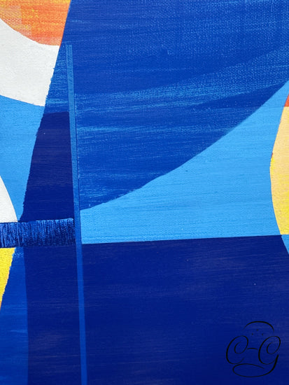 Blues Orange Gold Abstract Picture