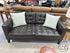 Brown Leather Tufted Loveseat 65x35x31’’ Love