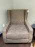 Campio Furniture Brown Fabric Wing Back Chair