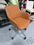 Cognac Micro Leather Adj. Desk Chair W/5 Caster Leg Base 24x25x31’’ Desk Chair