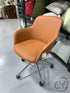 Cognac Micro Leather Adj. Desk Chair W/5 Caster Leg Base 24x25x31’’ Desk Chair
