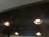 Dark Brown Open Bookshelf With 4 Glass Shelves 2 Lights Shelving Unit
