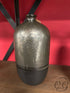 Dark Grey Metallic Finish Ceramic Vase W/Upper Dot Pattern Exterior 6x11’’ Home Decor