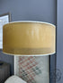 Dark Metal Gold Gauze Outer Shade Floor Lamp With Black Marble Base 18x21x62’’ Floor Lamp