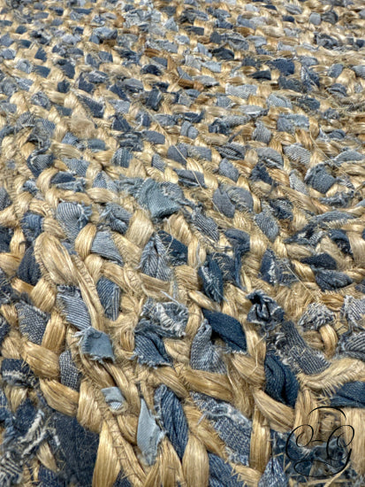Denim Beige Jute Woven Area Carpet 8x10’ Rug