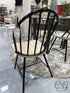 Dorel Home Products Windsor Style Black Metal Back/Legs Wood Seat Dining Chair