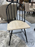 Dorel Home Products Windsor Style Black Metal Back/Legs Wood Seat Dining Chair