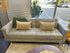 Dove Grey Fabric Bench Seat Tufted Sofa Attached By Zipper Back Cushions 88x35x32’’ Sofa