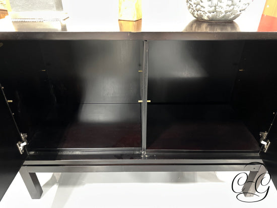 Espresso Sideboard With 2 Etched Copper Doors
