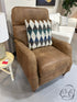 Ethan Allen Saddle Leather Manual Reclining Chair Recliner