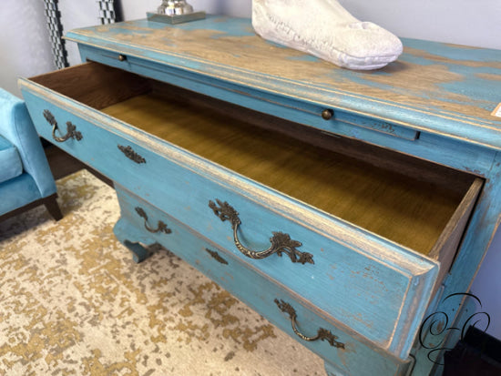 French Blue Provincial 3 Drawer Cabinet/Dresser Cabinet