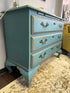 French Blue Provincial 3 Drawer Cabinet/Dresser Cabinet