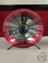 Glass Red Shallow Bowl With Black/Gold Detailing Home Decor
